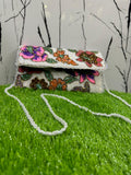 White Beauty Handmade Clutch – Elegant Design"